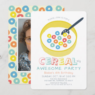 Convite Cereal-esquivamente Incrível Foto de Cereal Amarel
