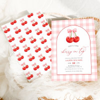 Cereja de coquetel rosa penteada no top Baby Girl