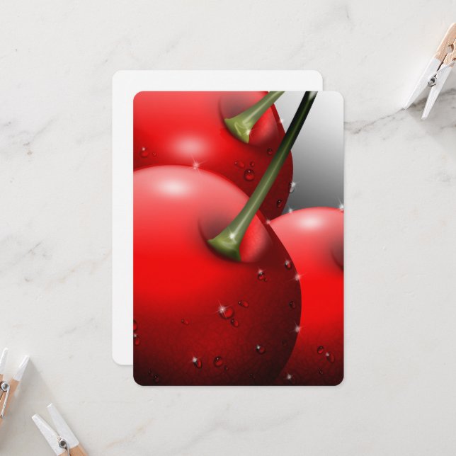 Convite Cerejas com gotas de areia (Frente/Verso In Situ)