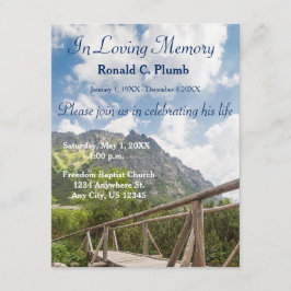 Convite Cerimonia comemorativa do funeral | da ponte |