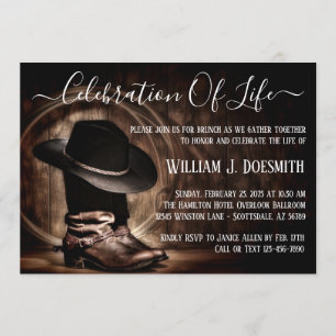 Convite Cerimonia comemorativa do funeral do chapéu de
