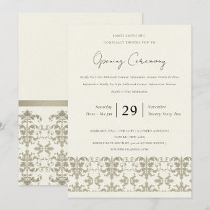 CONVITE CERIMÔNIA DE ABERTURA GRANDIOSA COM PRATA FORMAL D