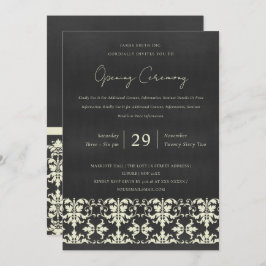 CONVITE CERIMÔNIA DE ABERTURA GRANDIOSA PRETA E BRANCA DAM