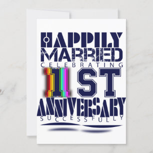 Convite cerimônia de aniversário de casamento de 1 ano