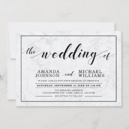 Convite Cerimônia de Casamento com Tipografia Moderna Simp