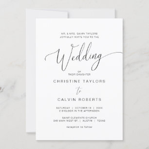 Convite Cerimônia de Casamento de Igreja, Hospedagem de Pa