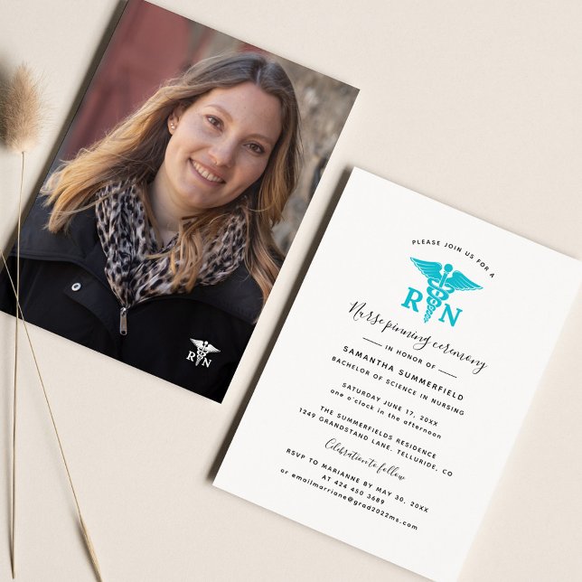 Convite Cerimônia de Entrega de Alfinete de Enfermagem For (2024 Nurse Pinning Graduation Ceremony Invitation)