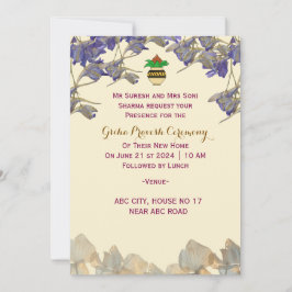 Convite Cerimônia de Griha Pravesh