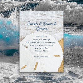 Convite Cerimônia de Renovação do Aniversário do Vow Beach