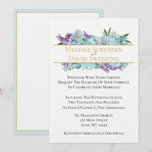 Convite Cerimônia de Suite de Casamento com Tradição de