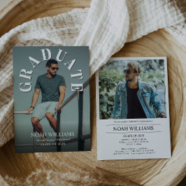 Convite Cerimônia e festa de graduação de fotos, graduação