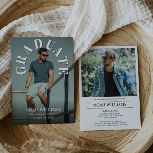 Convite Cerimônia e festa de graduação de fotos, graduação (Criador carregado)