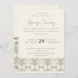 CONVITE CERIMÔNIA FORMAL DE ABERTURA DE DAMASK GRAND PRATA