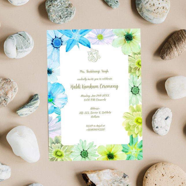 Convite Cerimônia Haldi Kumkum (Criador carregado)