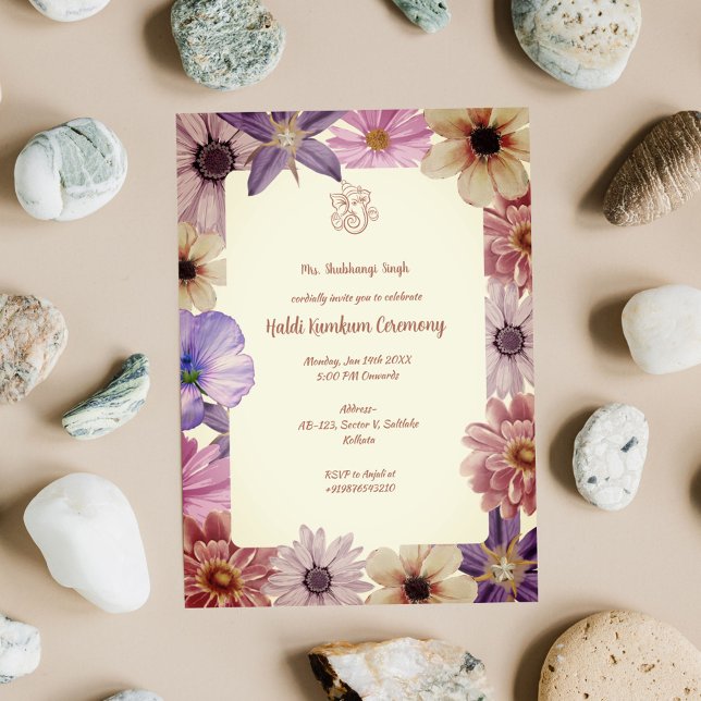 Convite Cerimônia Haldi Kumkum (Criador carregado)