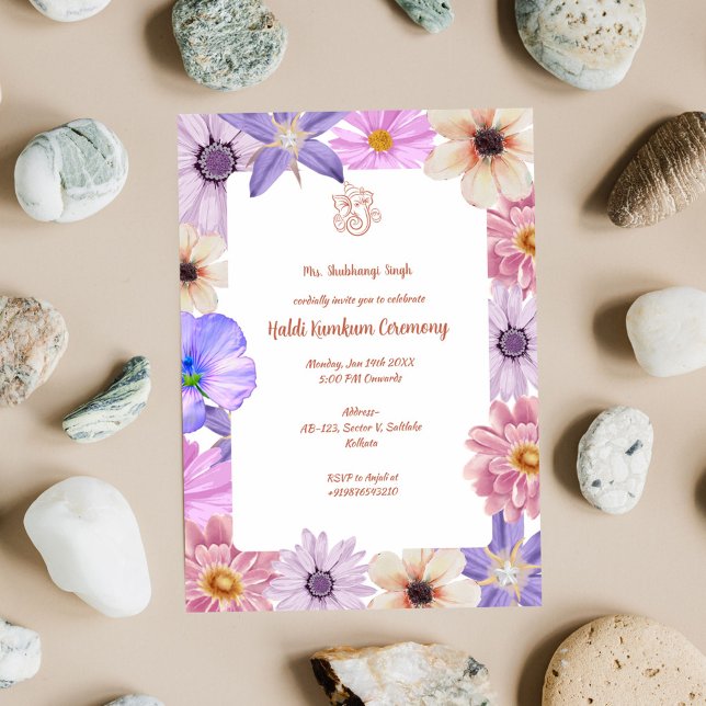 Convite Cerimônia Haldi Kumkum (Criador carregado)