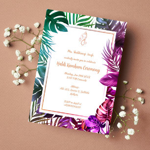 Convite Cerimônia Haldi Kumkum