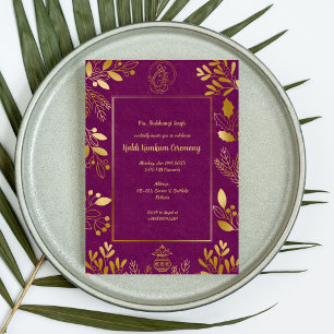 Convite Cerimônia Haldi Kumkum