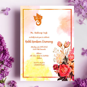 Convite Cerimônia Haldi Kumkum