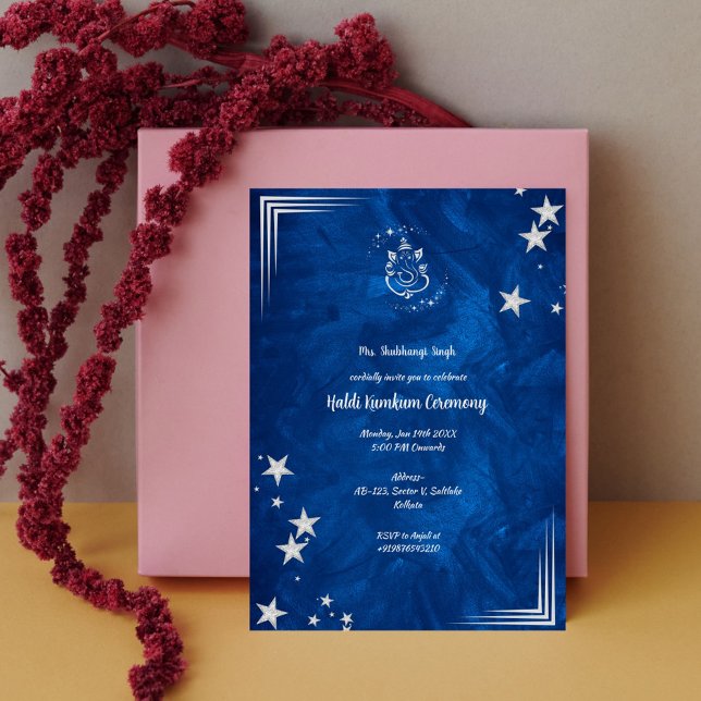Convite Cerimônia Haldi Kumkum (Criador carregado)