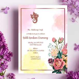 Convite Cerimônia Haldi Kumkum