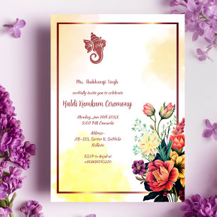 Convite Cerimônia Haldi Kumkum