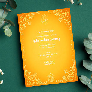 Convite Cerimônia Haldi Kumkum