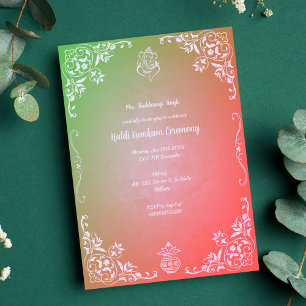 Convite Cerimônia Haldi Kumkum