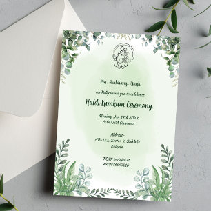 Convite Cerimônia Haldi Kumkum