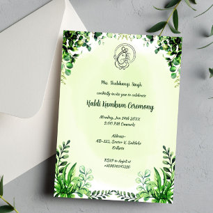 Convite Cerimônia Haldi Kumkum
