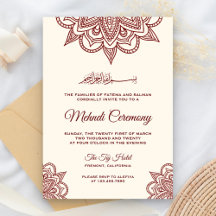 Cerimônia Islâmica Muçulmana de Mehndi em Creme e 