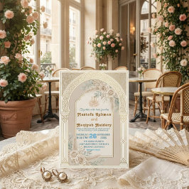 Convite Cerimônia Moderna de Nikkah Islâmica Boho