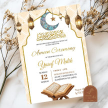 Cerimônia Muçulmana Bismillah Al Corão Ameen