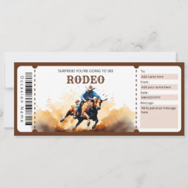 Convite Certificado de entrega de bilhetes Bull Rodeo Surp