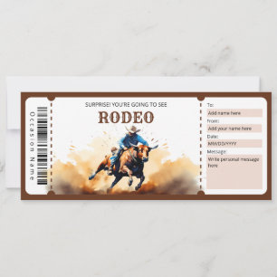 Convite Certificado de entrega de bilhetes Bull Rodeo Surp