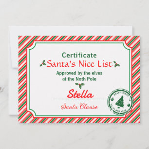 Convite Certificado de Lista dos Bons da Santa do Chiclete