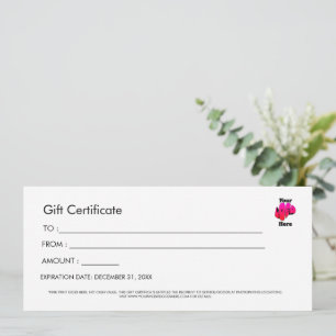 Convite Certificado de Presente com Logotipo Personalizado