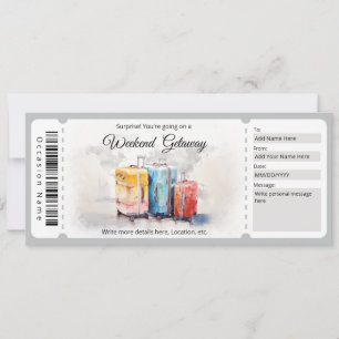 Convite Certificado de Presente de Getaway de Fim de Seman