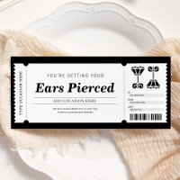 Certificado de Presente de Perfuração de Orelha