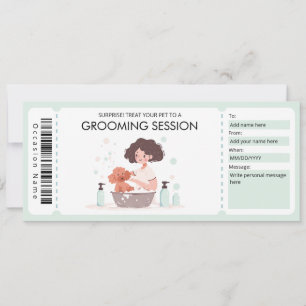 Convite Certificado de Presente de Pet para Manutenção par