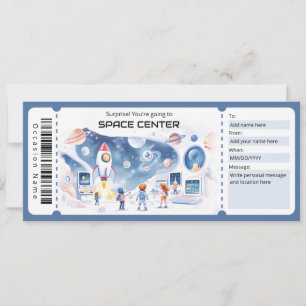 Convite Certificado de Presente do Centro Espacial