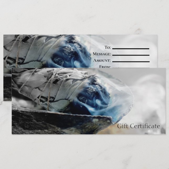 Convite Certificado de Presente Metafísico de Fumaça de Sá (Frente/Verso)