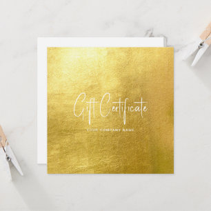 Convite Certificado de Presente para Gic Dourado e Branco