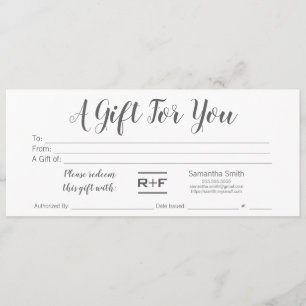 Convite Certificado de Presente R+F