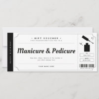 Certificado de Voucher de Presente de Manicure Ped