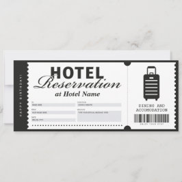 Convite Certificado de Voucher de Reserva de Estadia em Ho