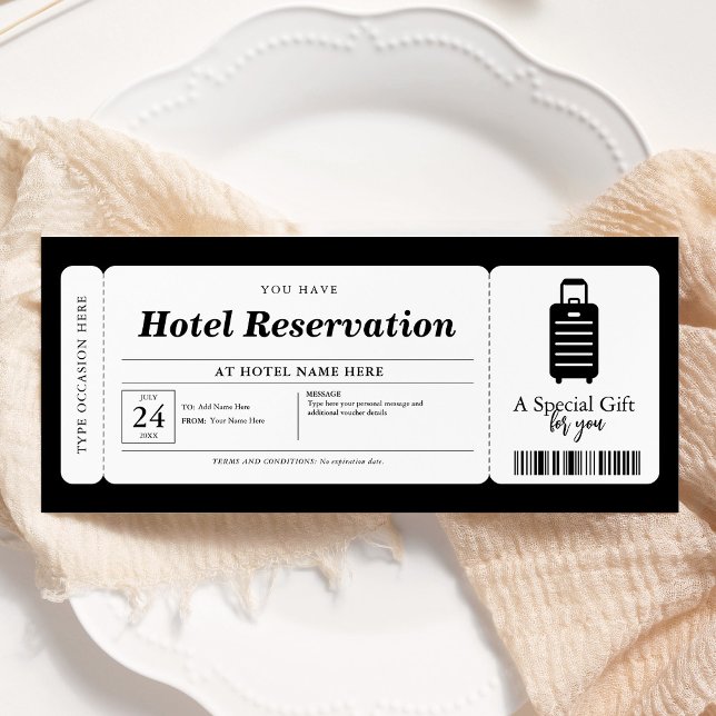 Convite Certificado de Voucher de Reserva de Hotel (Criador carregado)