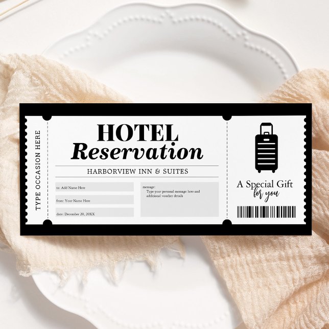 Convite Certificado de Voucher de Reserva de Hotel (Criador carregado)