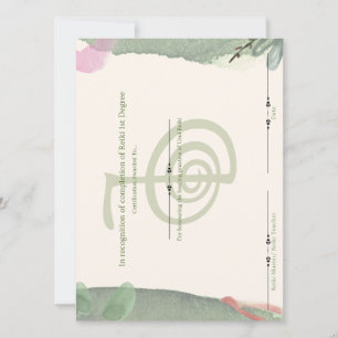 Convite Certificado Reiki de Primeiro Grau