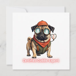 Convite Certified Cuddle Expert Invitation Postcard